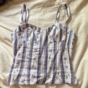 Summer linen tank corset style